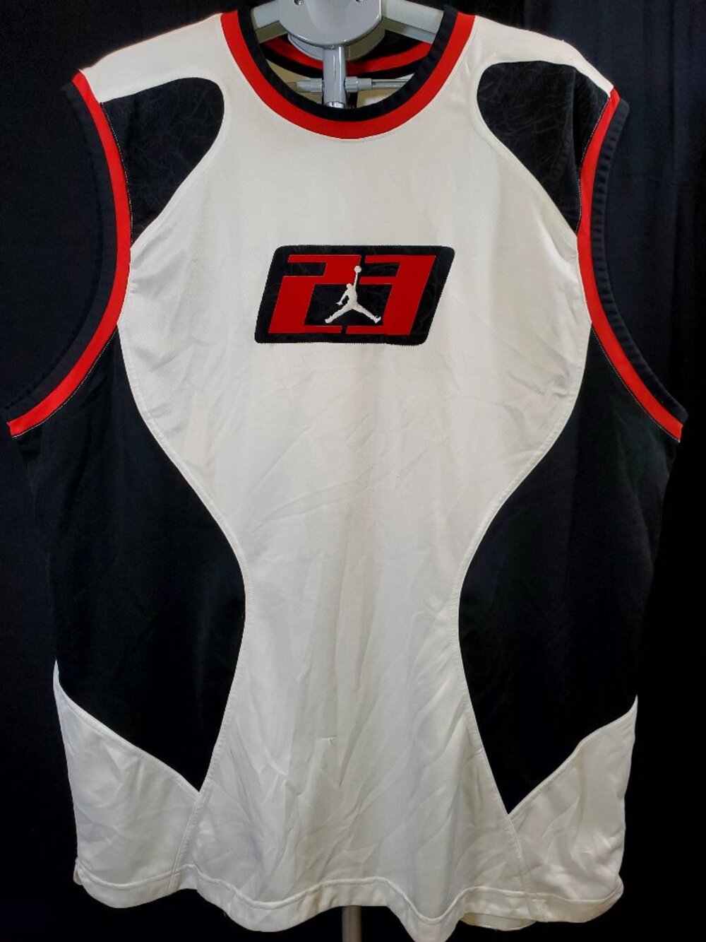Vintage 2005 Air Jordan 20th Anniversary Tank Top 3XL White Black Red Jumpman